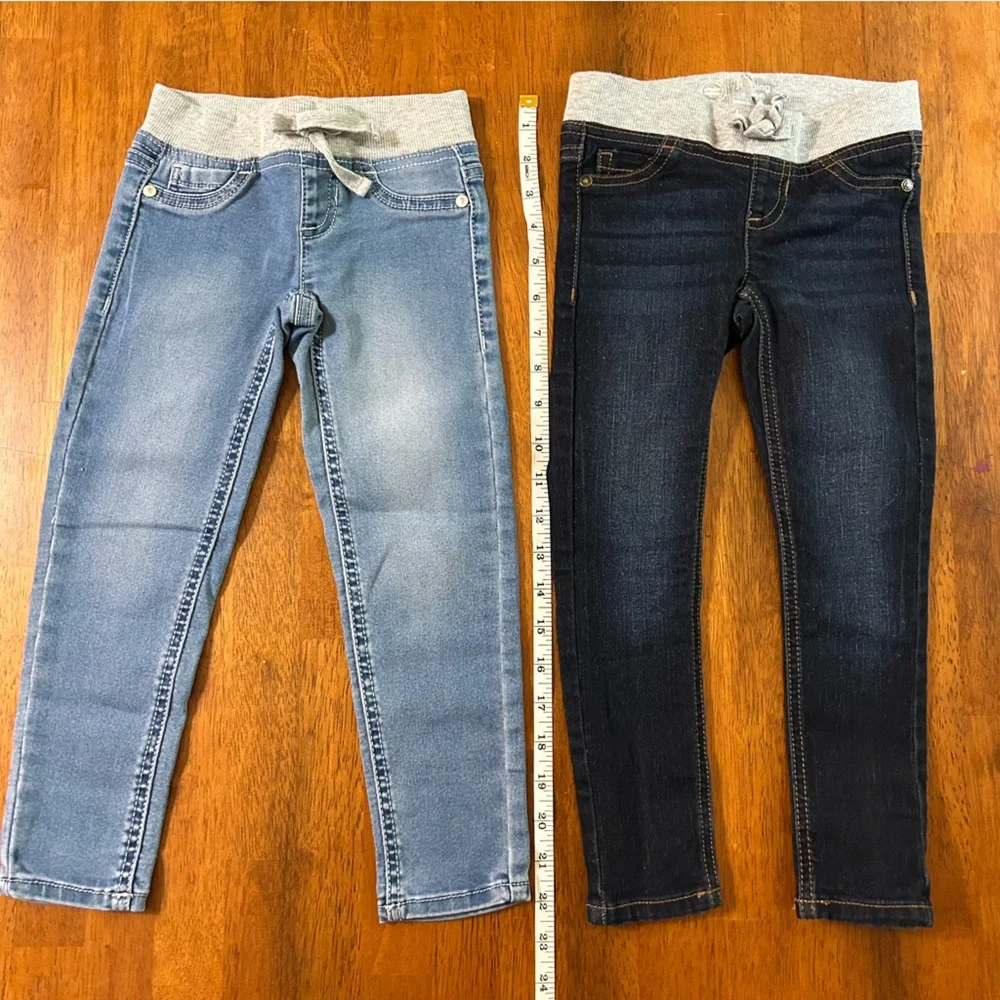 Pull-On Jeggings Bundle | Girl XS (4/5) | Light & Dark Wash Set | Wonder Nation